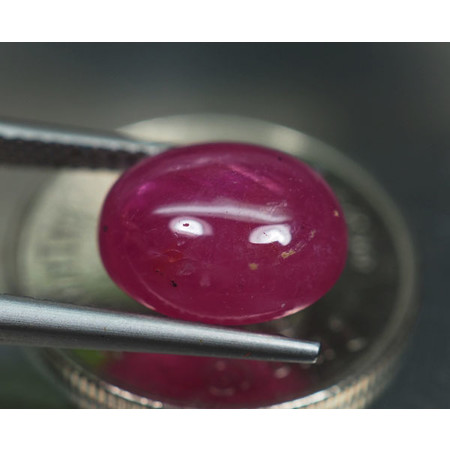 พลอยทับทิม (Ruby) 6 กะรัตสีแดงชมพู