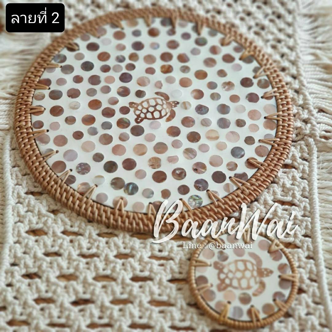แผ่นรองจานเปลือกหอยมุก