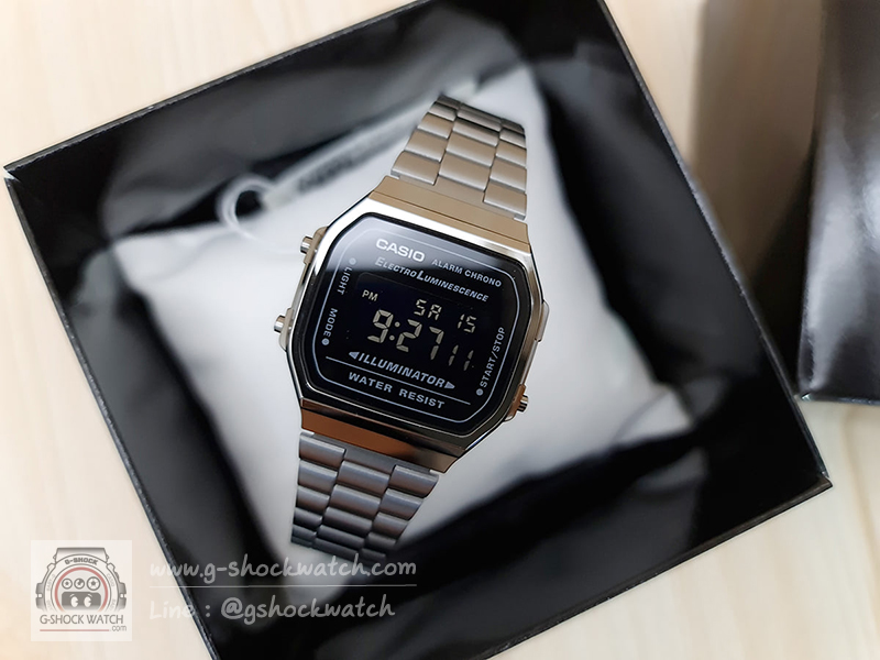 CASIO นาฬิกาข้อมือ นาฬิกากันน้ำ นาฬิกาของแท้ ประกันศูนย์ CMG 1 ปี รุ่น A168WGG-1B
