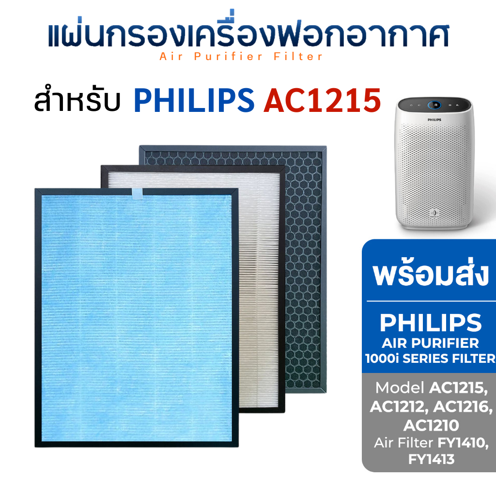 Philips แผ่นกรองอากาศ รุ่น FY1410 / FY1413 สำหรับเครื่องฟอกอากาศฟิลิปส์ รุ่น AC1215/20