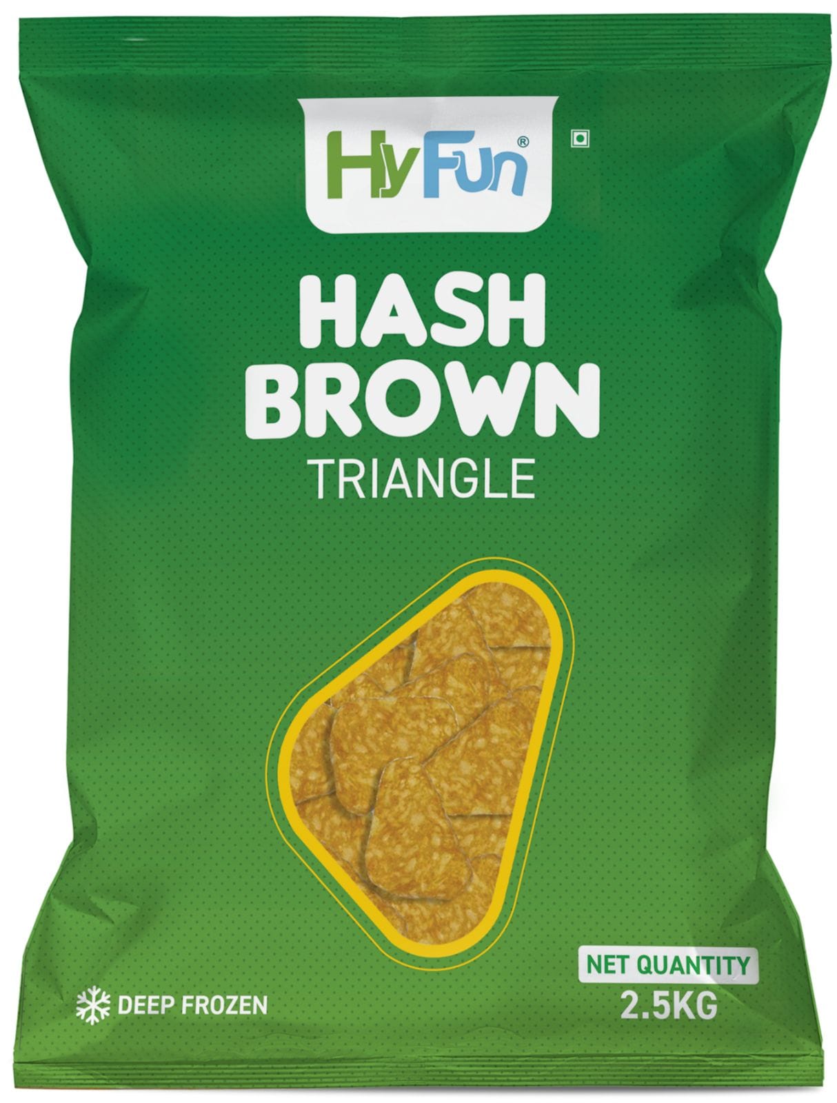 Hyfun Hash Brown Triangle 2.5 Kg. potato snack(สินค้าแช่แข็ง) (05-8696)