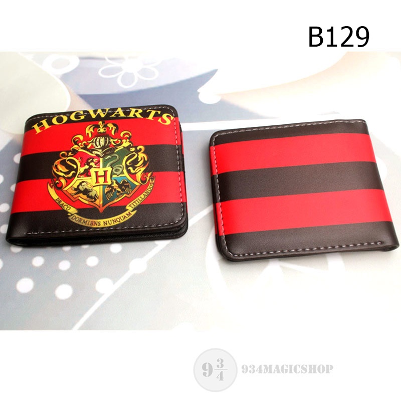 กระเป๋าสตางค์ แฮรี่พอตเตอร์ กระเป๋าสตางค์ผู้ชายพับ 2 ตอน มีซิปด้านในช่องใส่เหรียญ