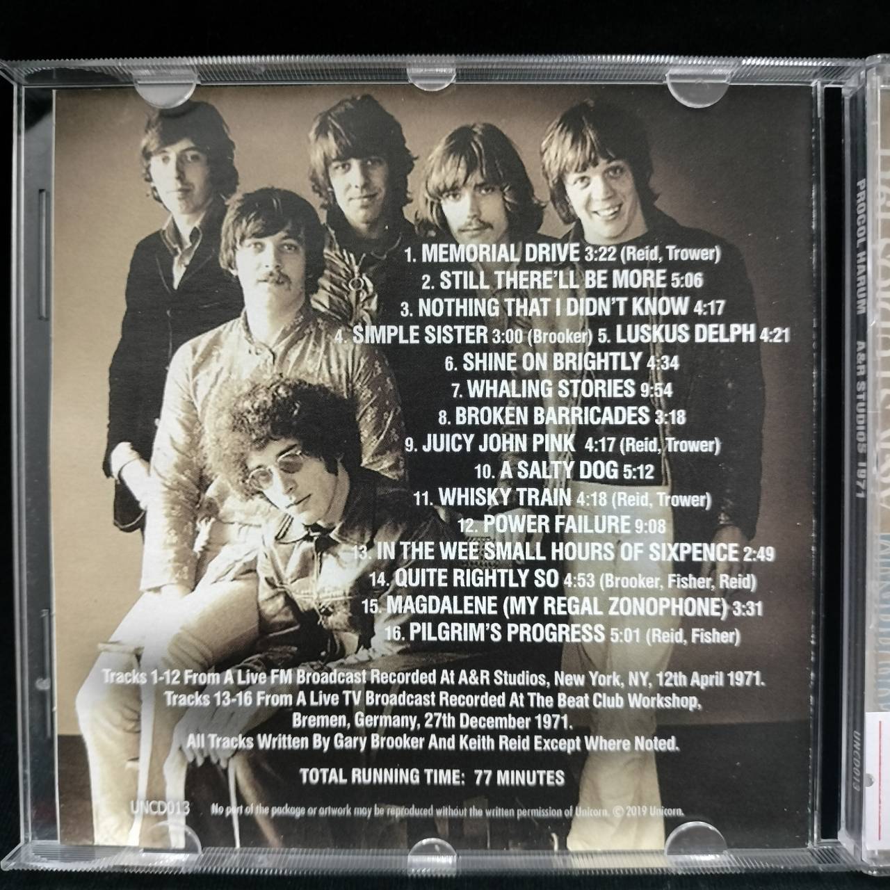 Procol Harum – A&R Studios 1971: The New York City Broadcast / ไม่ระบุ / แผ่นดี