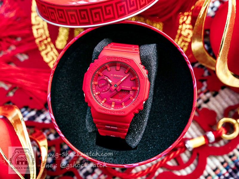CASIO G-SHOCK นาฬิกาข้อมือ นาฬิกากันน้ำ นาฬิกาของแท้ ประกันศูนย์ CMG 1 ปี รุ่น GA-2100CNY-4A