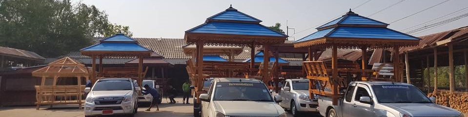 ( รหัส A1 ) ศาลา บาหลี ไม้สัก แบบทาสีด้าน หลังนิว / ขนาด 2.00x2.00x3.00 เมตร