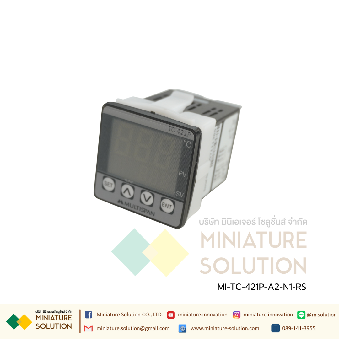 TC-421P-A2-N1-RS Double display PID Controller, 48x48 Multispan