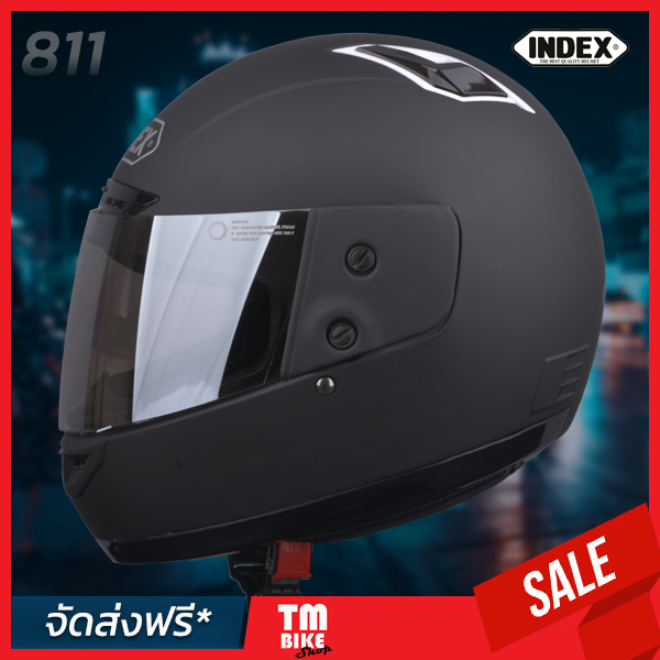 หมวกกันน็อค INDEX รุ่น 811 สีล้วน หมวกกันน็อคเต็มใบ ขนาดเดียว เทียบเท่า L(59-60)cm