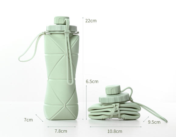 ที่ใส่น้ำซิลิโคน,กระบอกน้ำซิลิโคนพับได้,600ml