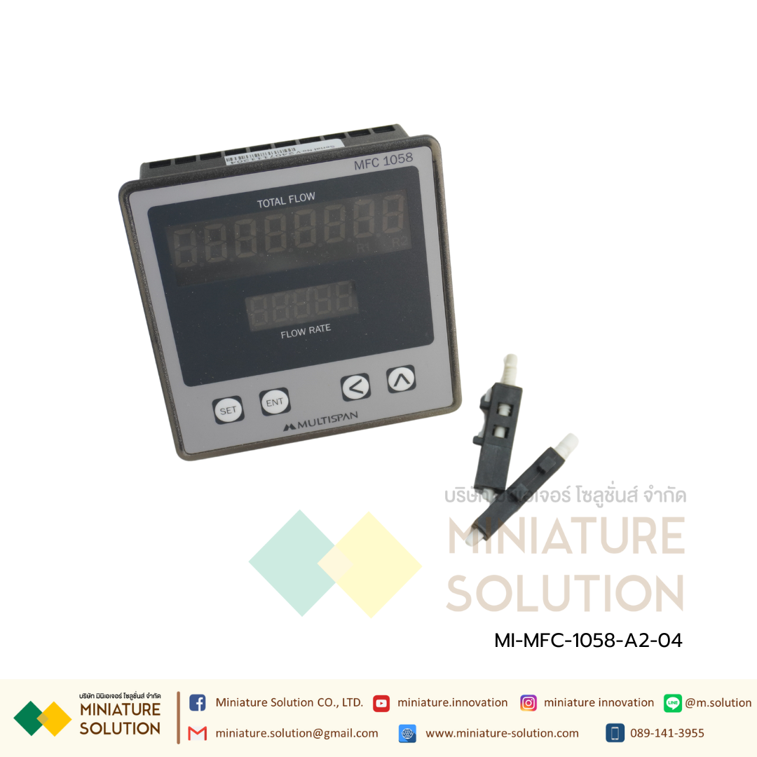 MFC-1058-A2-04 Flow Rate Cum Totalizer with RS-485 MODBUS Multispan