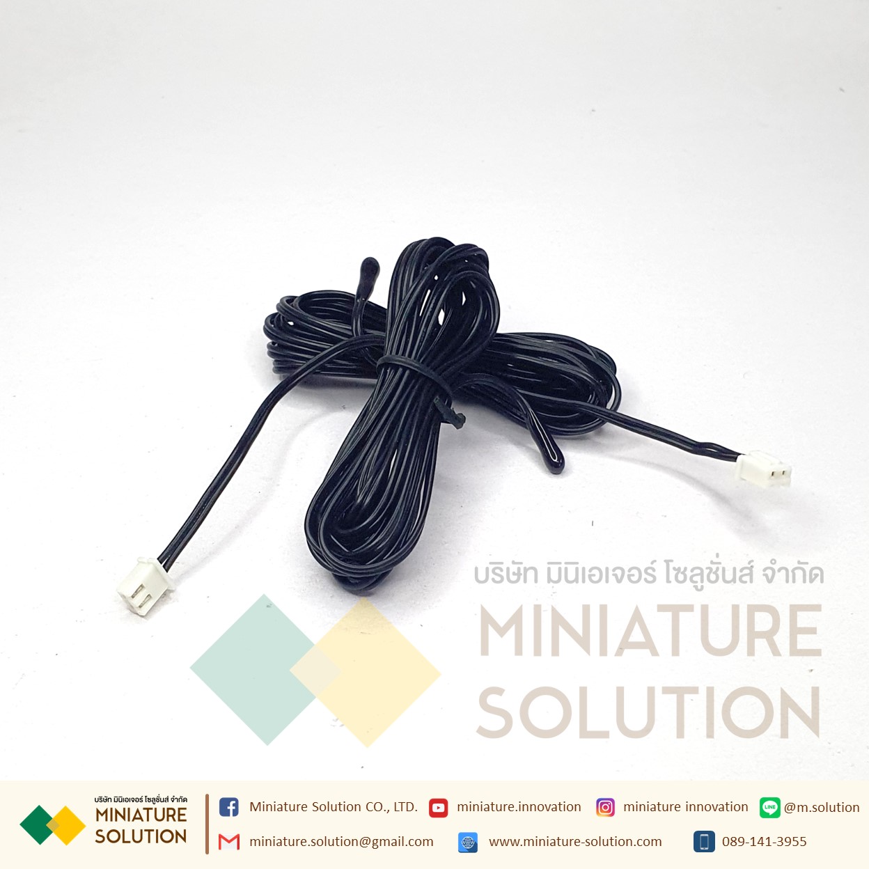 NTC Temperature Sensor เซ็นเซอร์การวัดอุณหภูมิ NTC10K probe 2 meters 10 meters waterproof