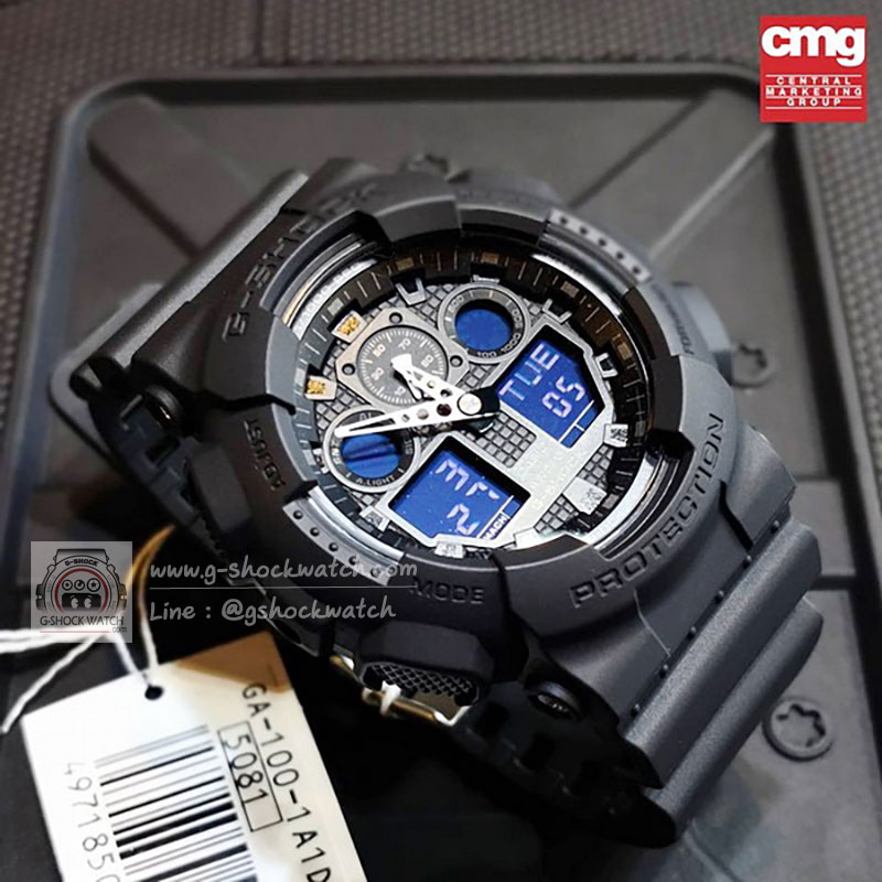 CASIO G-SHOCK นาฬิกาข้อมือ นาฬิกากันน้ำ นาฬิกาของแท้ ประกันศูนย์ CMG 1 ปี รุ่น GA-100-1A1