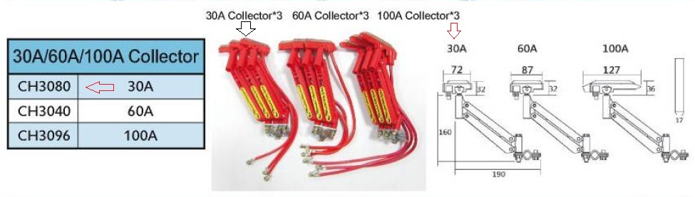Crane Collector 30 A 3 P /คอลเลคเตอร์อาร์ม 30 A 3 เฟส