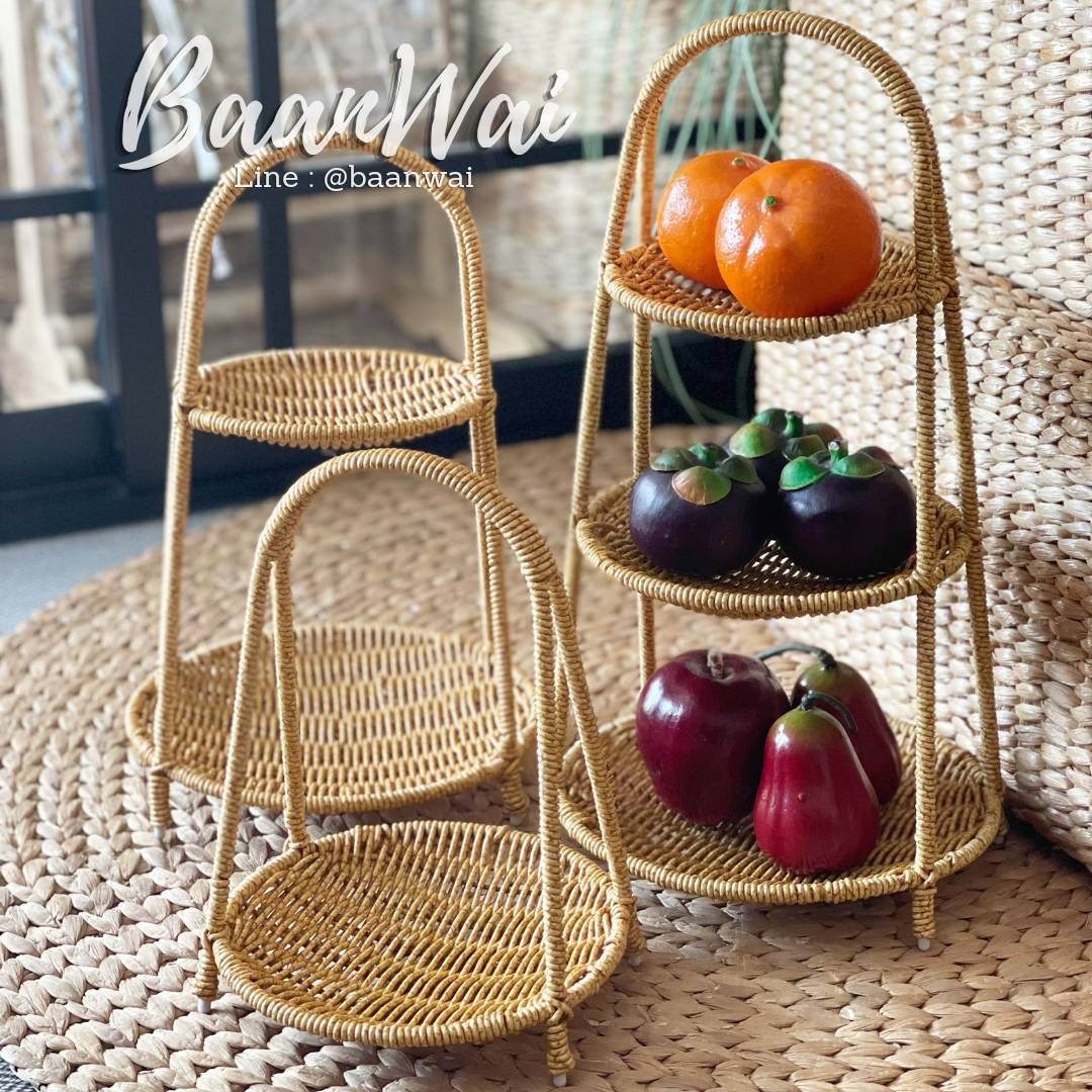 ชั้นวางหวายเทียม โครงเหล็ก