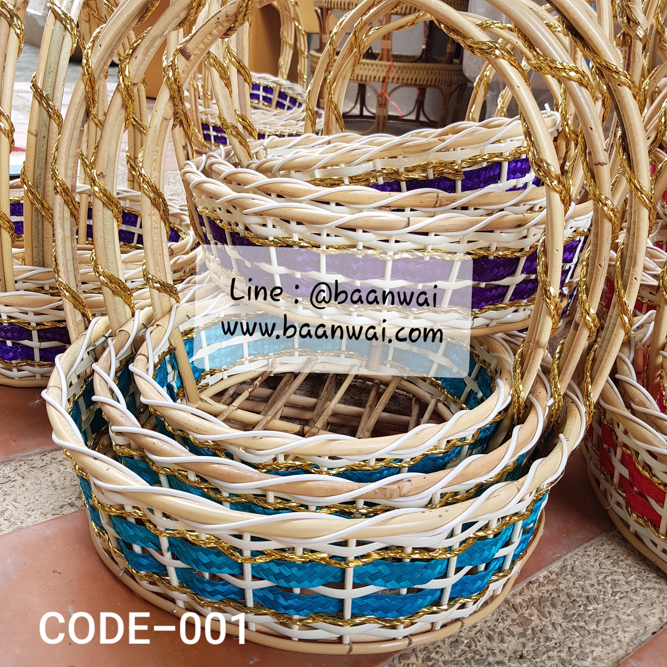 กระเช้า Code-001 ทรงรี