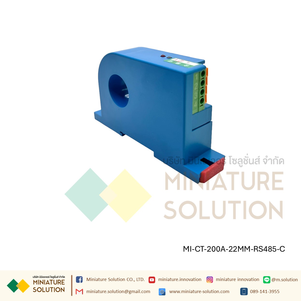 CT CURRENT TRANSFORMER หม้อแปลง CT RS485 Modbus Output กระแส ไฟฟ้า Open closed DC (Closed port 22MM/DC24V)(100A)(200A)