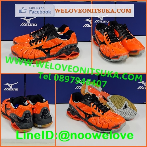 Mizuno Wave Tornado X สีส้ม สุดยอดรองเท้า Indoor นุ่มใส่สบายเท้า รองรับแรงกระแทกอย่างดี หรูหรา น่าใช้ V1GB161207