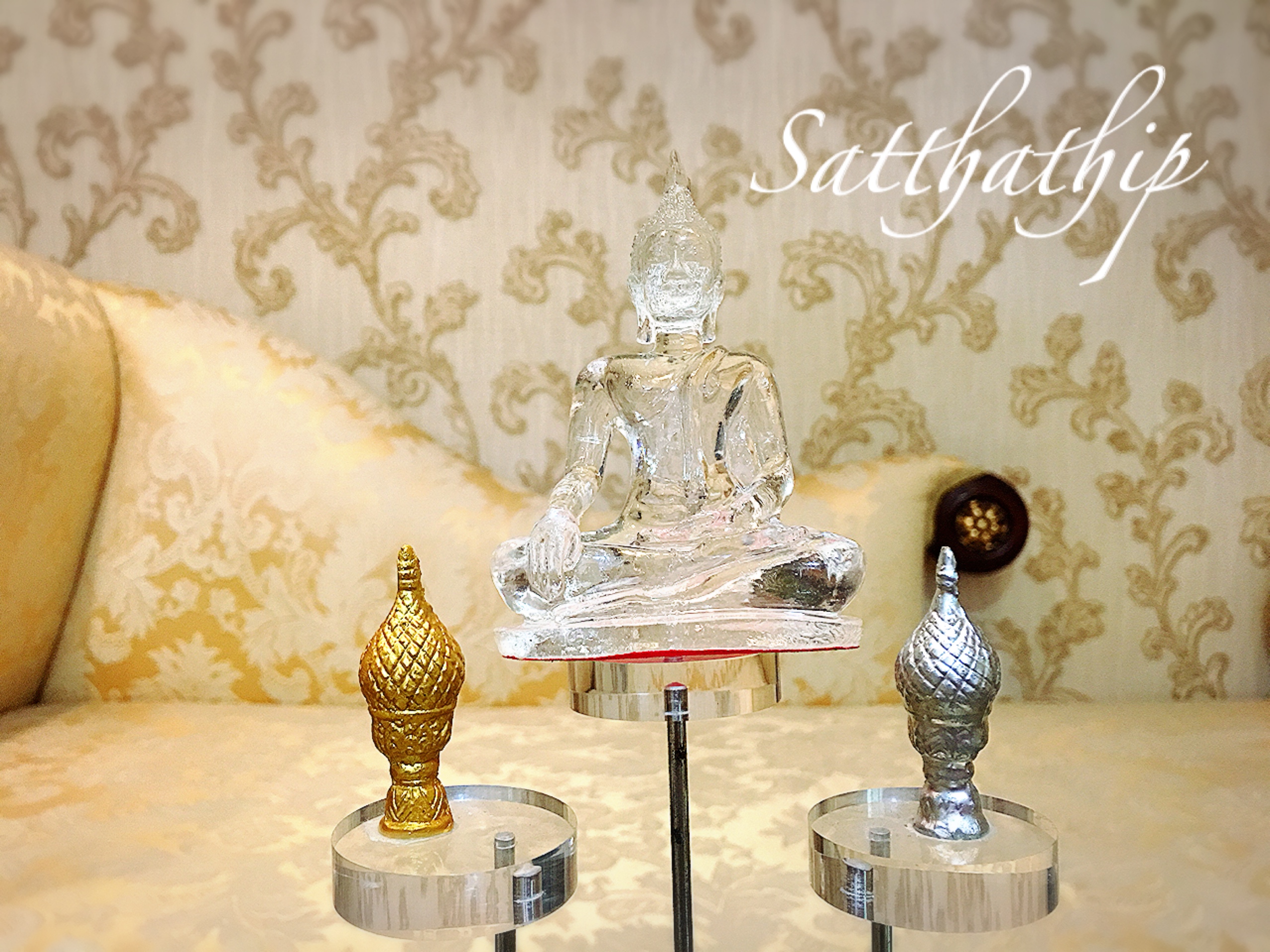 พระปางมารวิชัย - พระปางชนะมาร - พระปางสะดุ้งมาร - พระพุทธรูปสีใส - Buddha statue