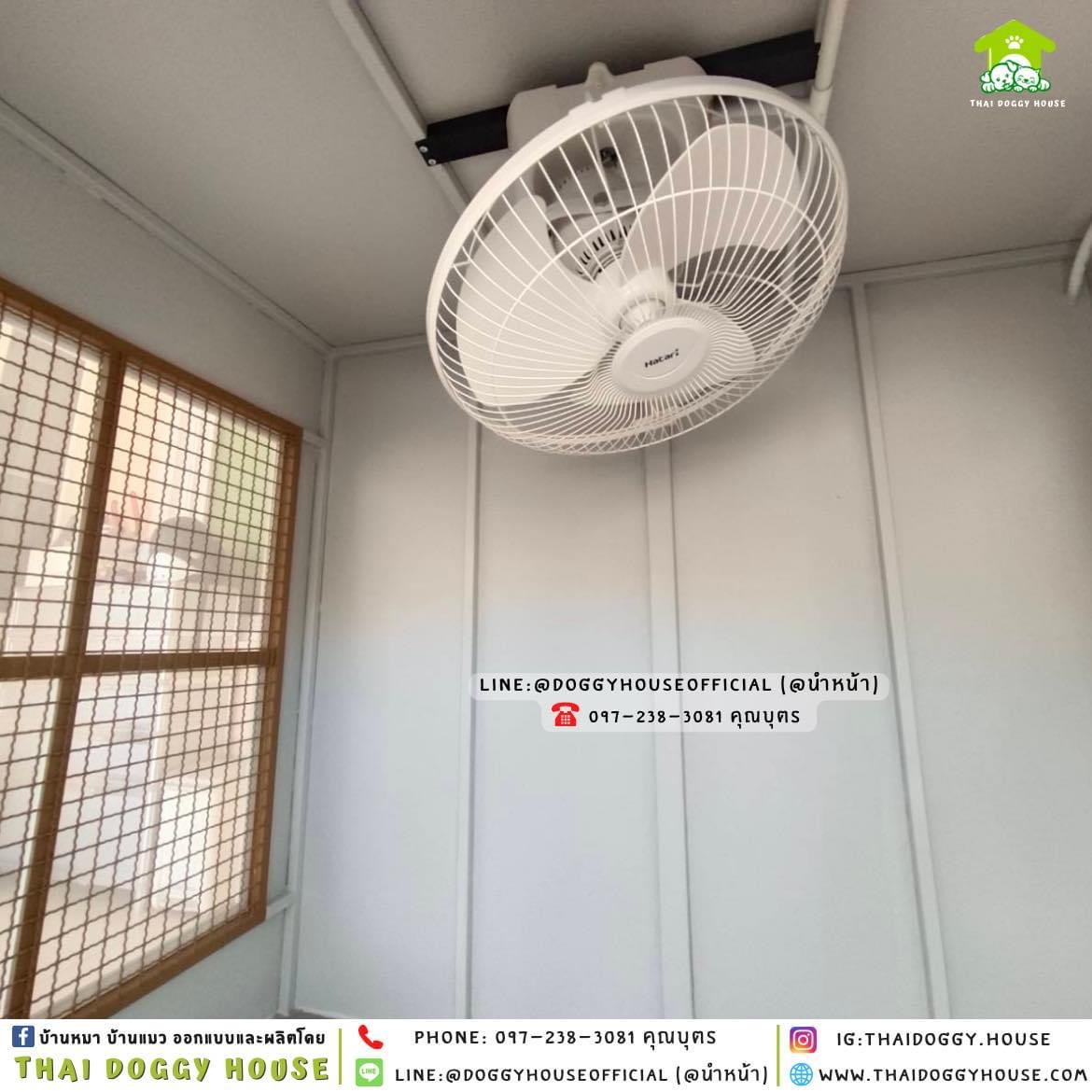 บ้านหมา ติดพัดลม มีมุ้งลวด +ตะแกรงเหล็ก แบบบ้าน 𝐁𝐨𝐱 𝐬𝐭𝐲𝐥𝐞 🏡🧡
