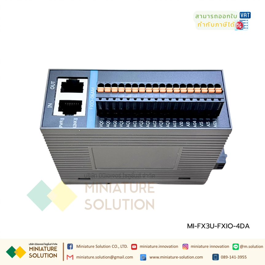 PLC FX3U ต่อขยาย FXIO-4DA Analog Input Port ETHERNET PLC แบบบาง
