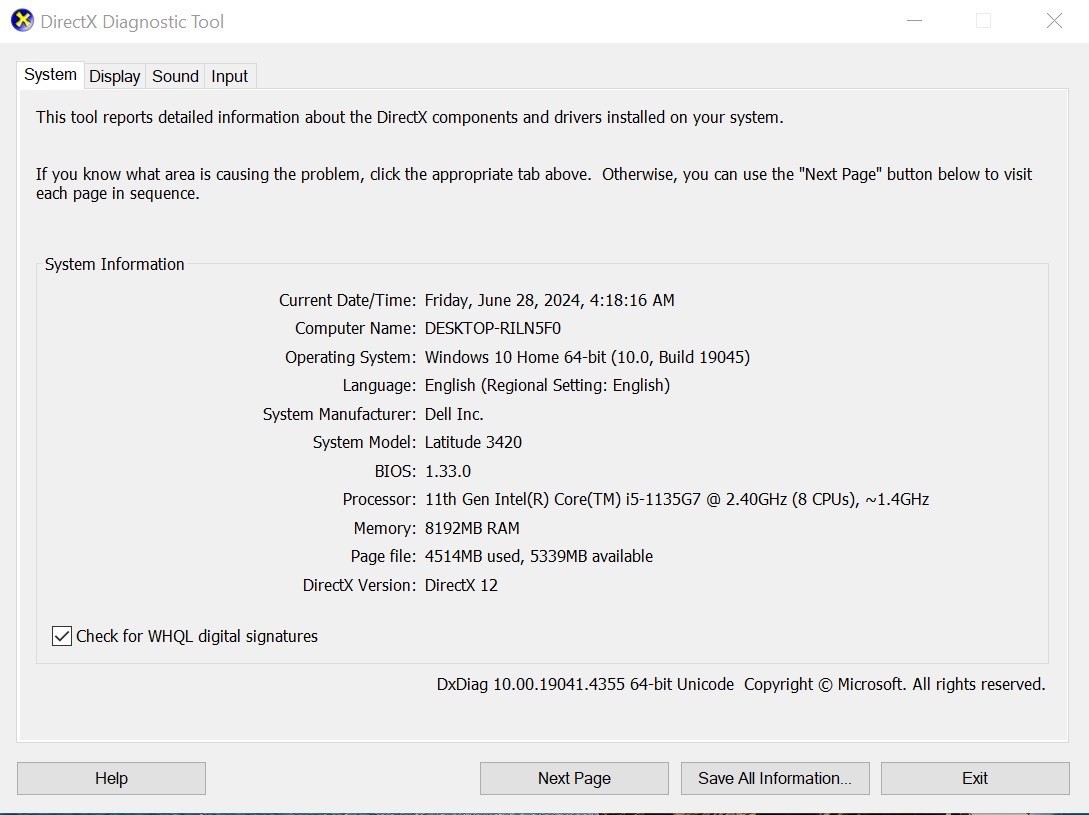 DELL LATITUDE 3420