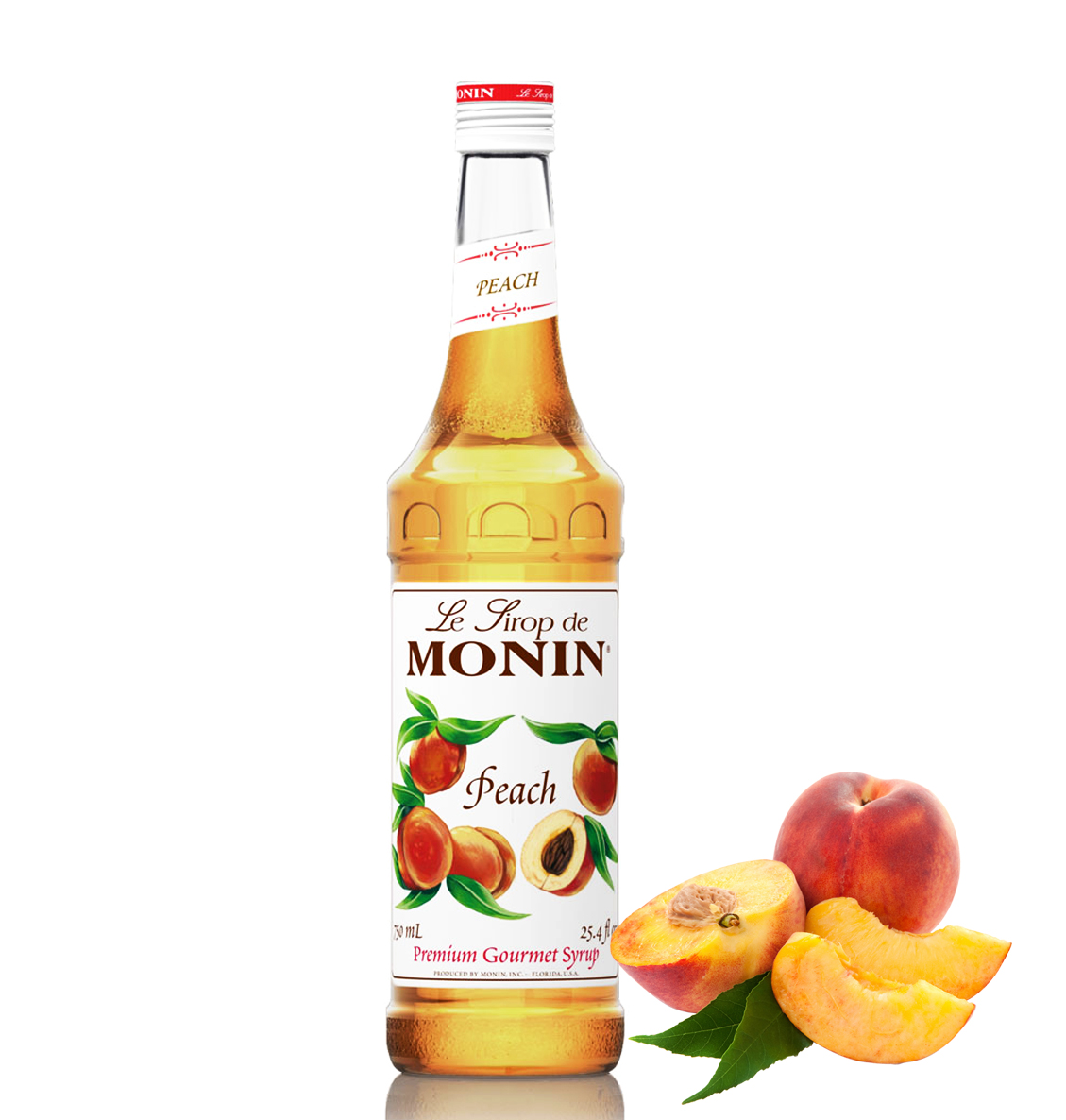 Monin Peach Syrup ไซรัปพีช ขนาด 700 ml. (05-4860)