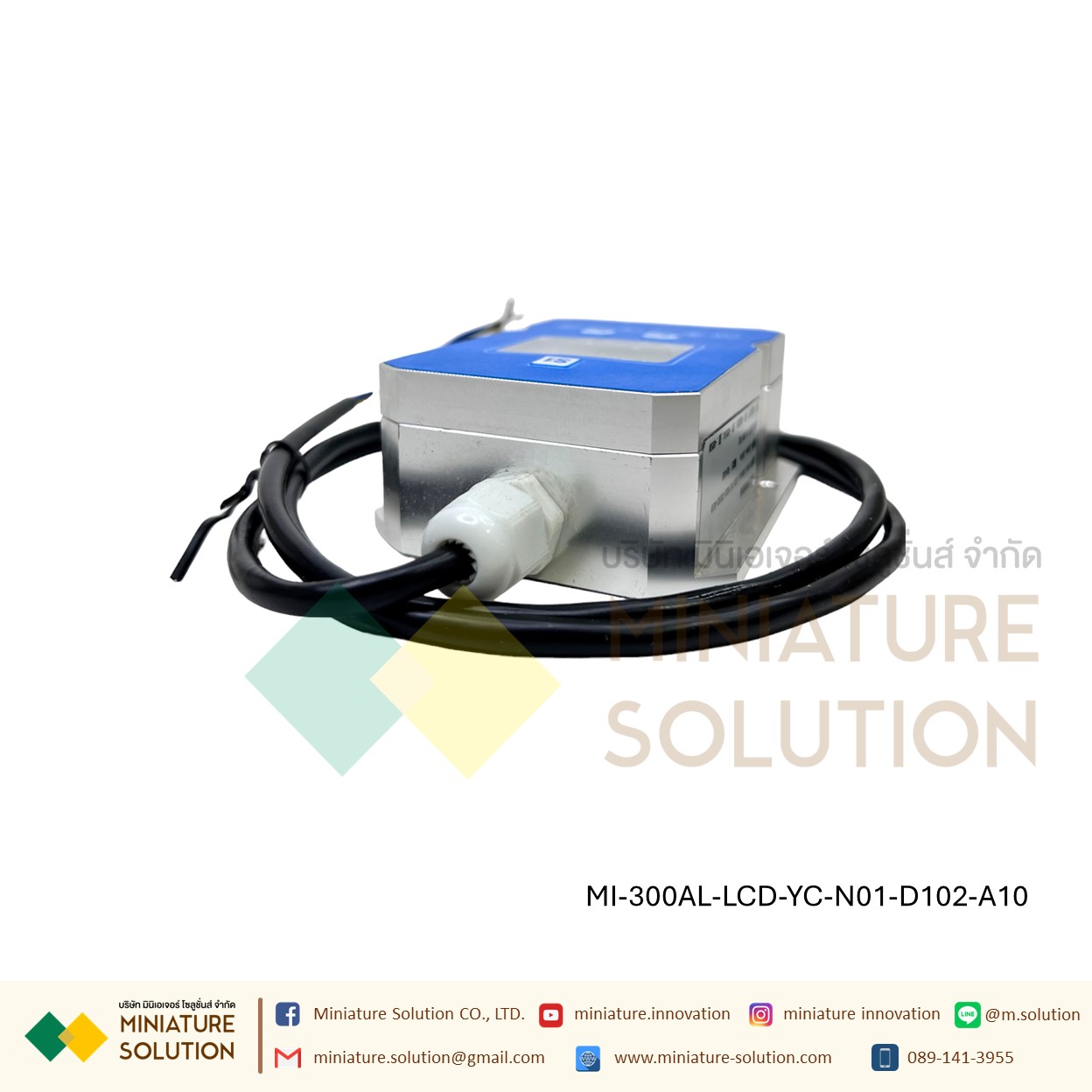 VMS Digital Display เซนเซอร์วัดความแตกต่างของความดัน มีจอแสดงผล LCD RS485 Air Differential Pressure ตรวจสอบการอุดตันของระบบ การอุดตันของแผ่นกรองอากาศ (300AL-LCD-YC-N01-D102-A10)(-1-1kPa)