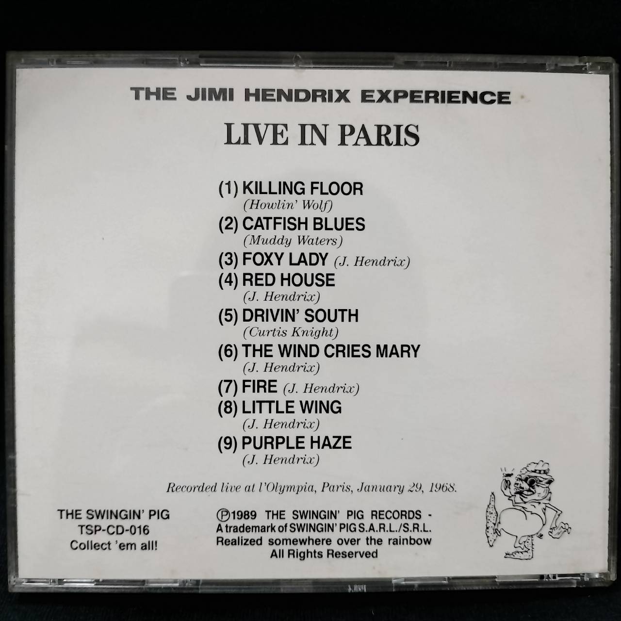 Jimi Hendrix Experience – Live In Paris / GERMANY / ปกในมีจุดเหลือง / แผ่นดี