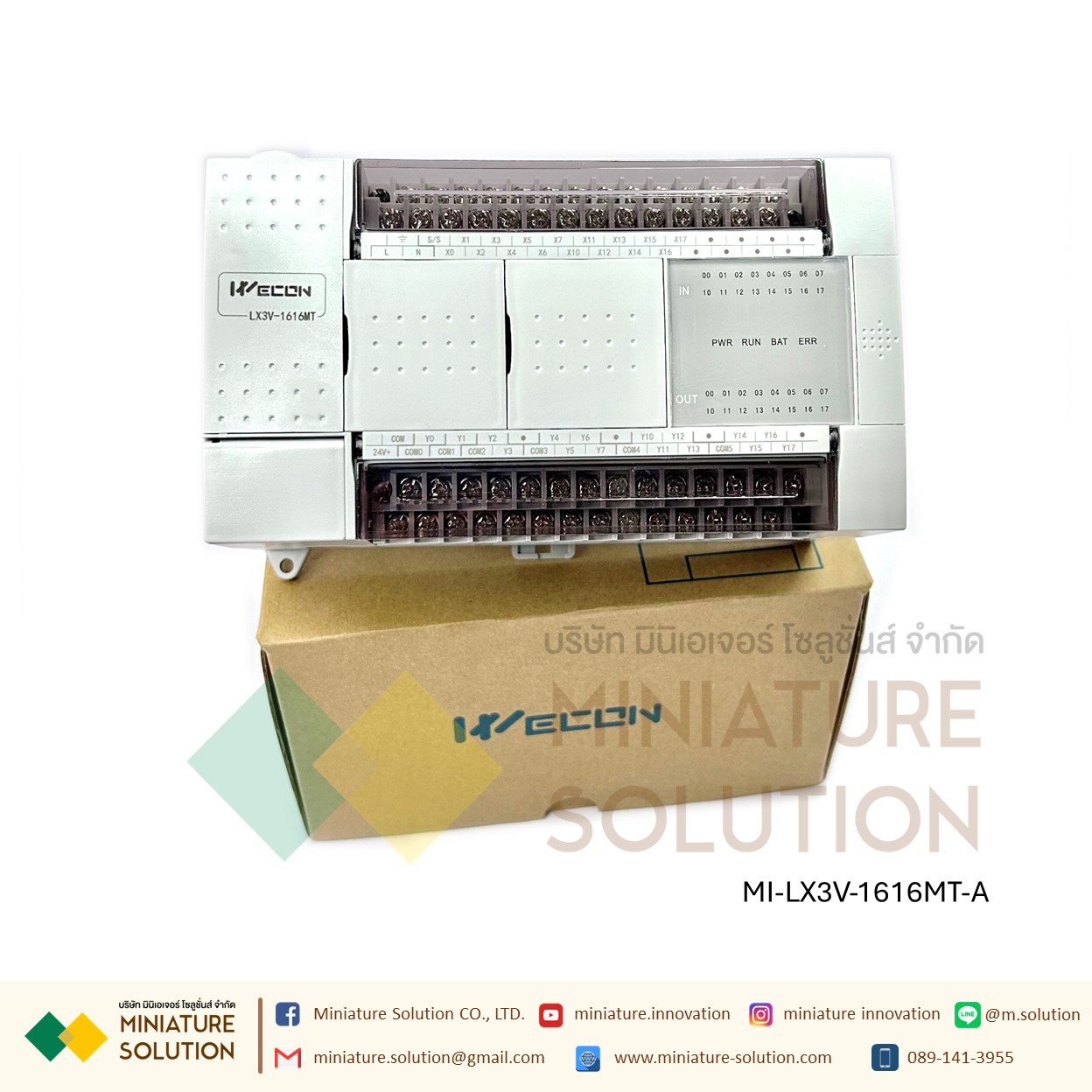 WECON PLC LX1V-0806MR-D 24VDC Suppout RS485 14 I/O LX3V-0806MR-A 32 I/O LX3V-1616MT LX3V-1616MR