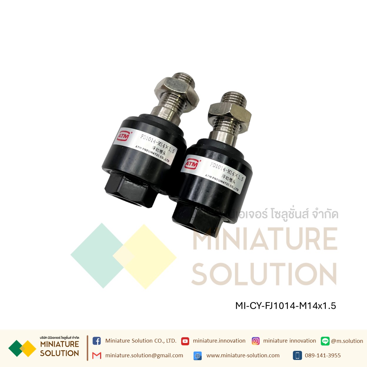 FJ10 JA FD Series- ข้อต่อปลายแกน โฟลดิ้งจ๊อย ข้อต่อกระบอกลม M3 M4 M5 M6 M8 M10 M12 M14