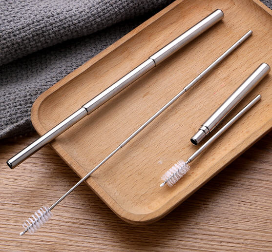 ชุดหลอดสแตนเลส,หลอดพับได้,หลอดพกพา,ชุดหลอดสแตนเลส+แปรง,หลอดสแตนเลส