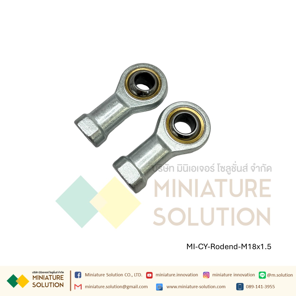 ลูกปืนตาเหลือก Mini Air Cylinder Female Thread Fisheye ก้านเชื่อมต่อแบริ่ง M5x0.8 M6x1 M8x1.25 M10x1.25 M12x1.25 M14x1.5M16x1.5 M18x1.5 M20x1.5 M27x2