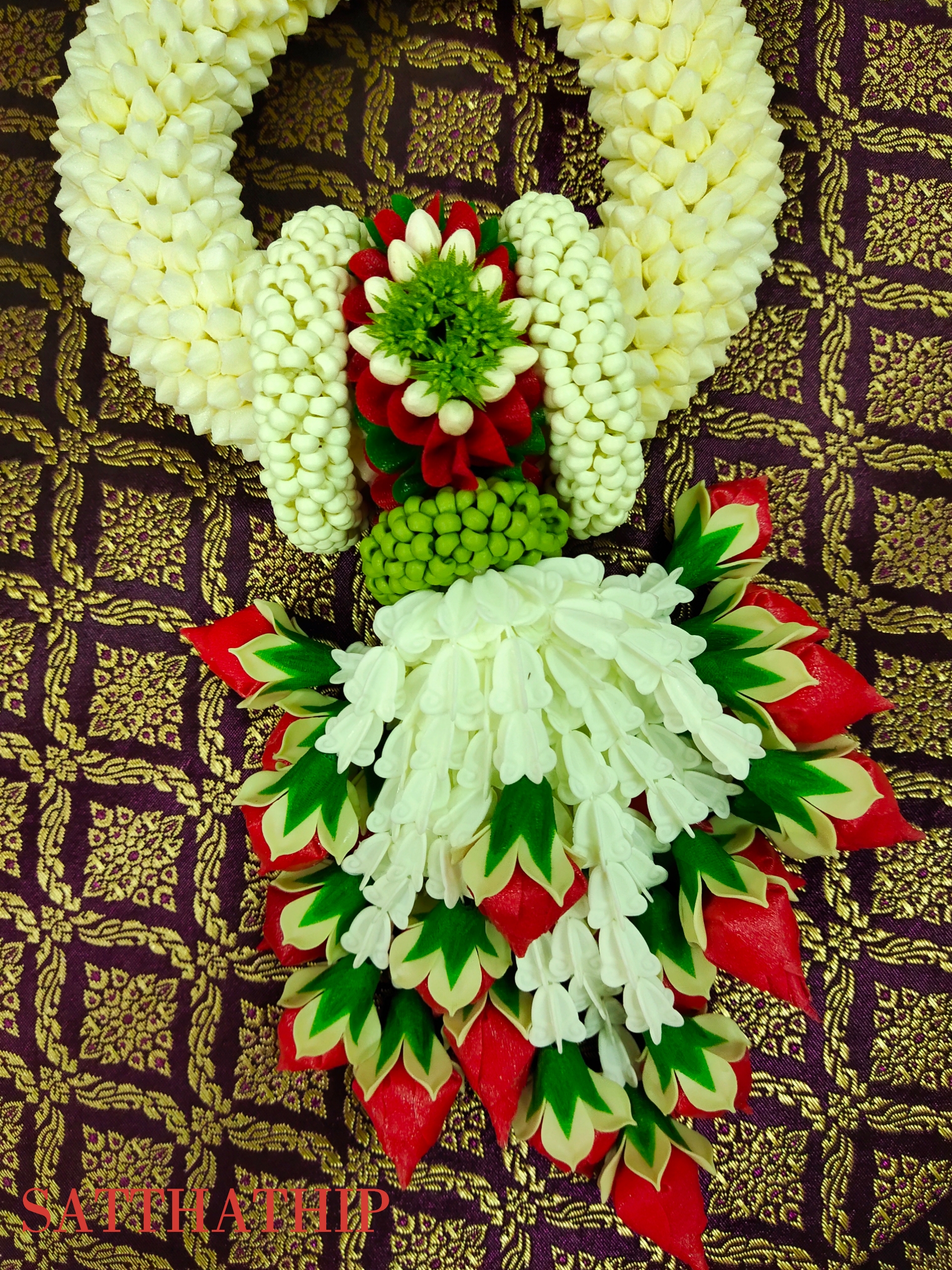 พวงมาลัยดอกพุด - พวงมาลัยดอกพุดประดิษฐ์ - พวงมาลัยประดิษฐ์