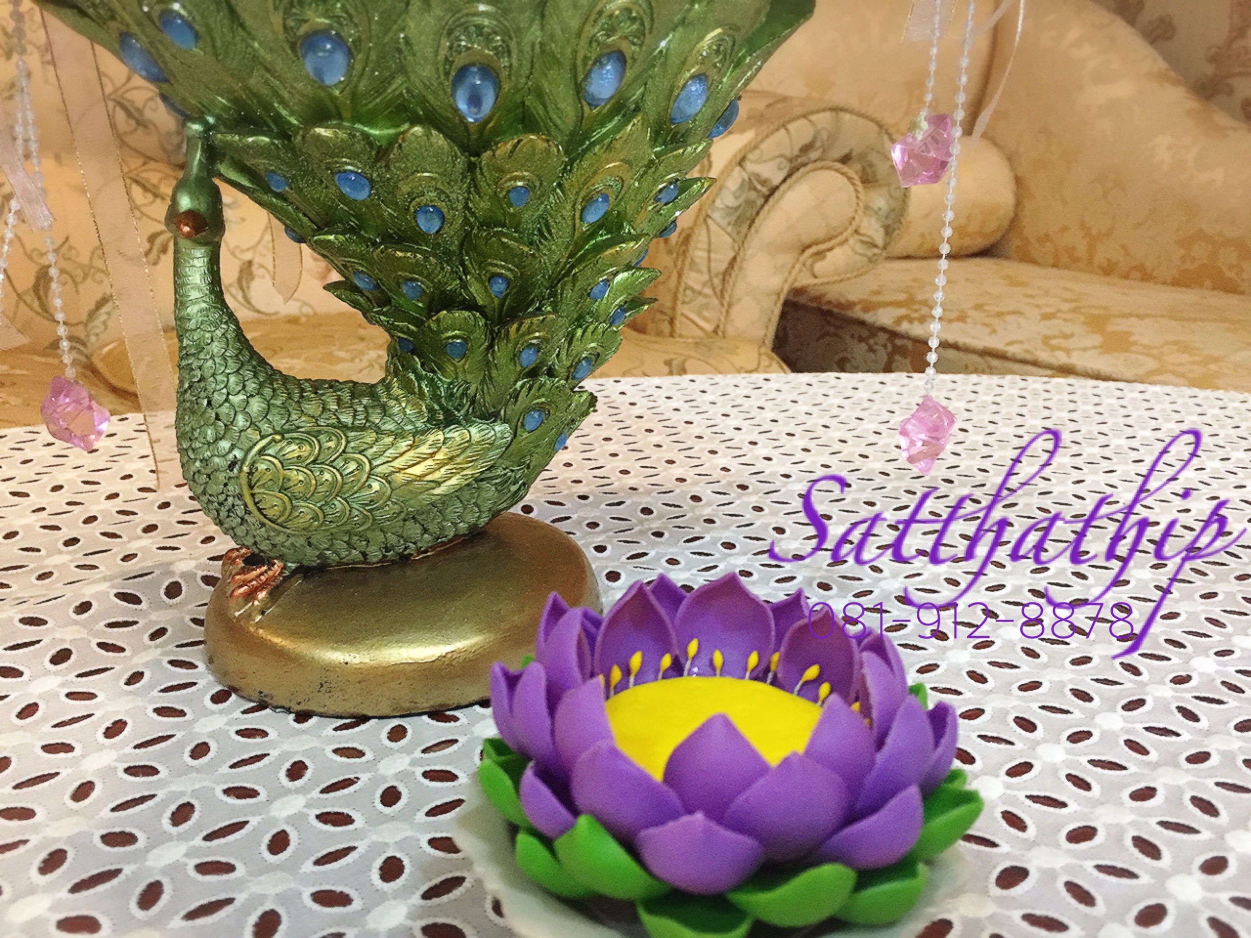 ถาดบัว ประดิษฐ์จากดิน - ฐานบัว ประดิษฐ์จากดิน - พานบัว ประดิษฐ์จากดิน - ถาดบัวดินปั้น - ฐานบัวดินปั้น - พานบัวดินปั้น -Tray