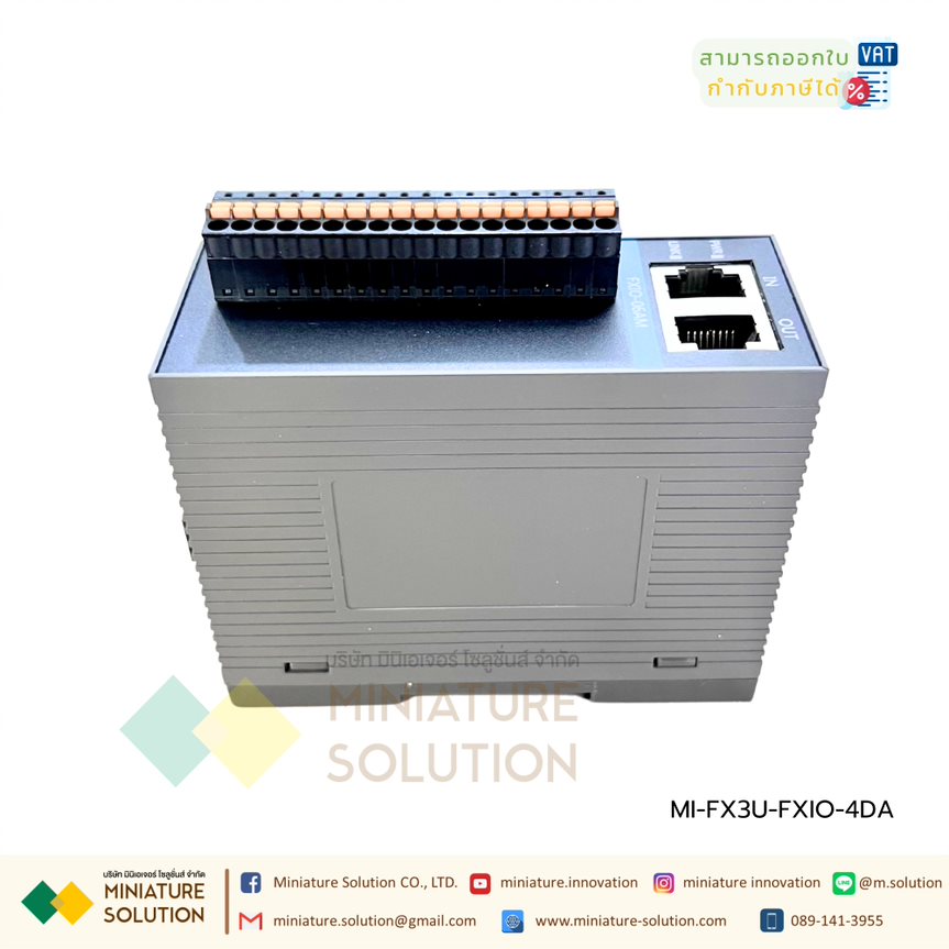 PLC FX3U ต่อขยาย FXIO-4DA Analog Input Port ETHERNET PLC แบบบาง