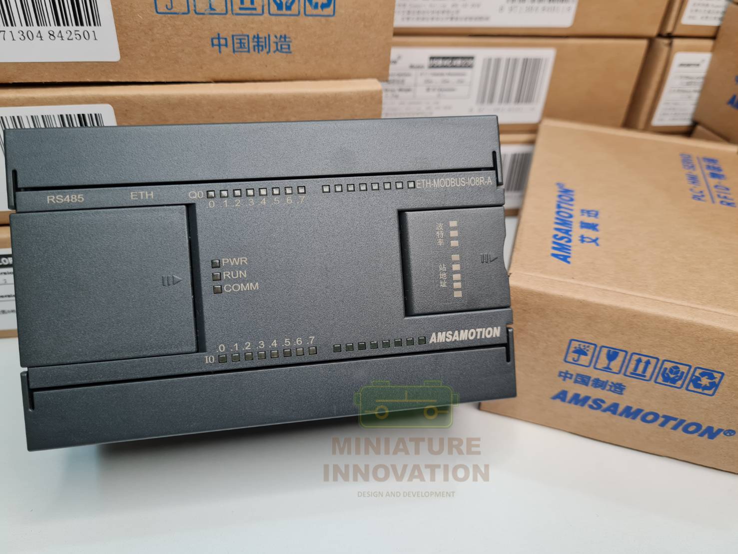 Modbus IO RTU/TCP ETH-Modbus-IO8R-A RTU 8 รีเลย์ Ethernetโมดูล 8I- 8O 6AI-1AO Analog Amsamotion