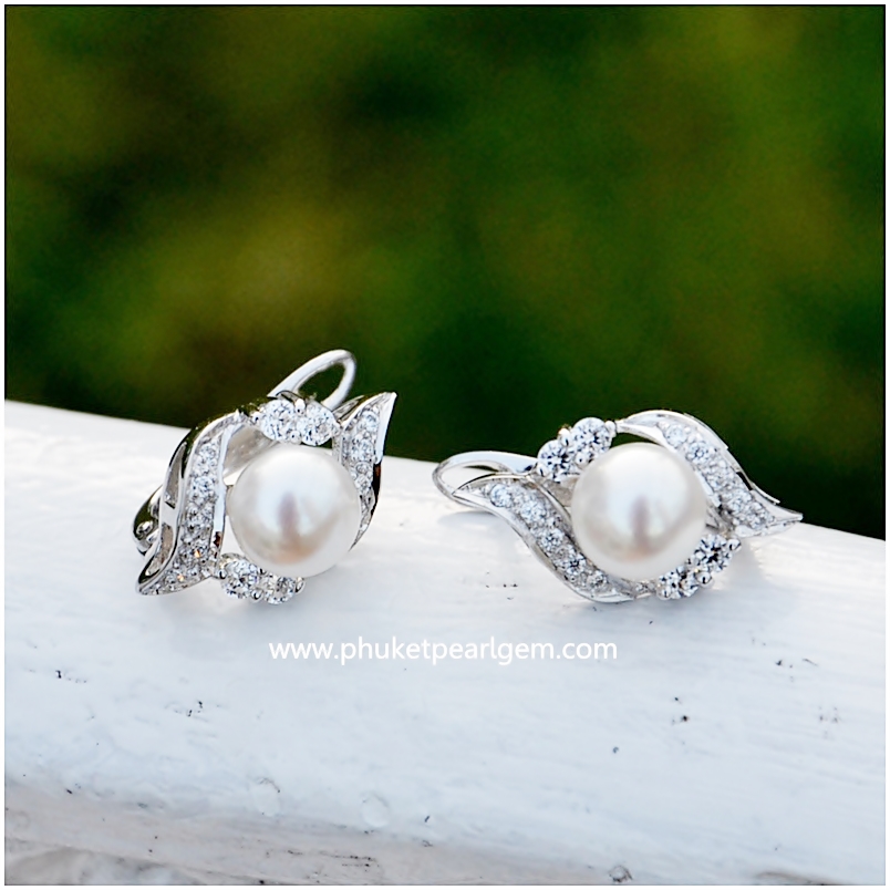 Phuket Pearl Gem - Pearl Earring ต่างหูมุกแท้
