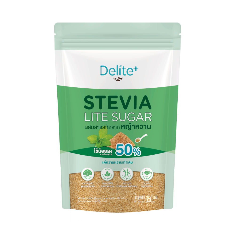 Delite+ Stevia Light Sugar ดีไลท์ พลัส สตีเวีย ไลท์ ชูการ์ 350 g. (05-8945)
