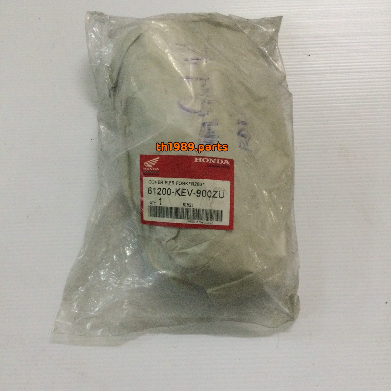 61200-KEV-900ZU ฝาครอบโช้คหน้าขวาสีแดง WAVE100 NF100T(B) อะไหล่แท้ HONDA