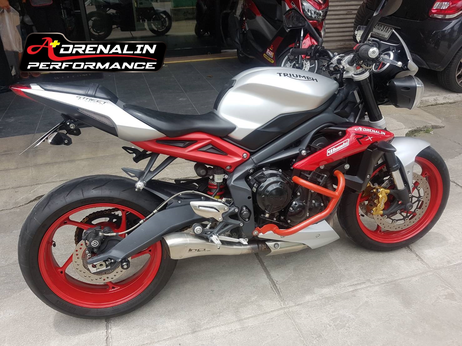 กันสะบัด Matris Dampers พร้อมขาจับ สำหรับ Triumph Street Triple 765 และ 675