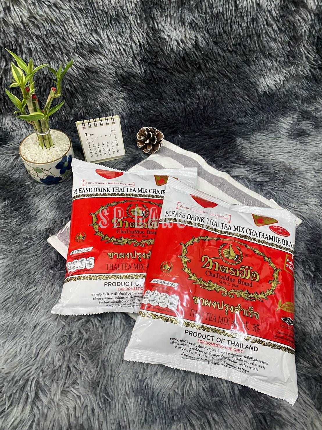 ชาตรามือ ชาผงสำเร็จรูป ตรามือ ชนิดถุงเติม ขนาด 200-400 กรัม