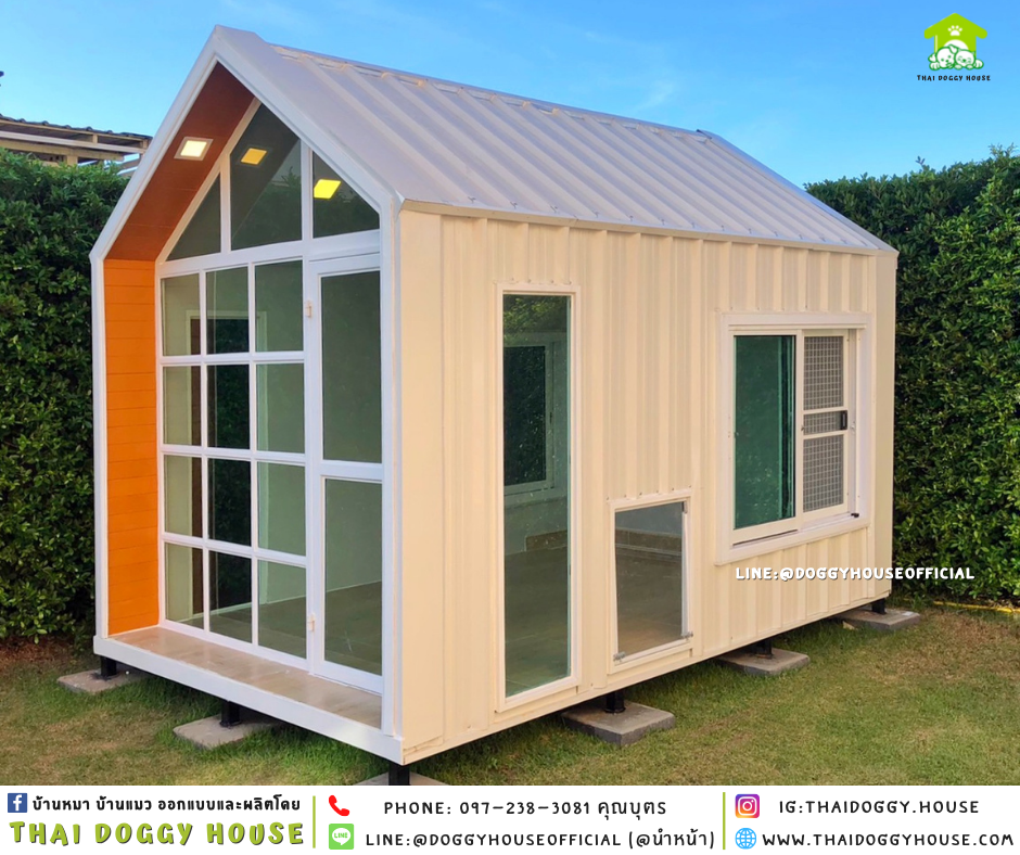 บ้านหมา รองรับการติดแอร์ Nordic style