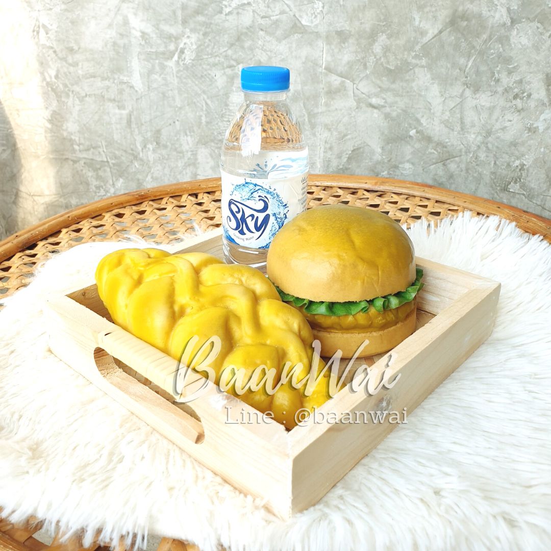 ถาดไม้สาน ทรงเหลี่ยม