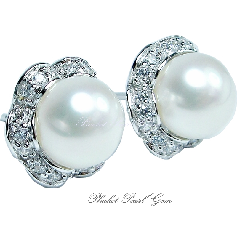 Phuket Pearl Gem Flower Pearl Earring