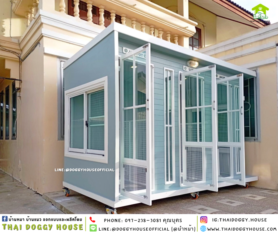 บ้านหมา รองรับการติดแอร์ แบบบ้าน 𝑩𝑶𝑿 𝑺𝑻𝒀𝑳𝑬