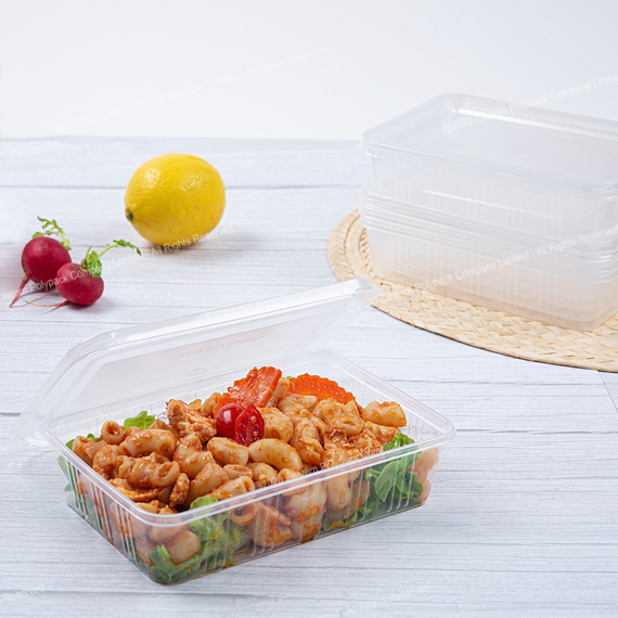 (ยกลัง) กล่องสี่เหลี่ยมใส +ฝา กล่องอาหาร TM PP 500 cc. (25 ใบ/ห่อ) x 20 ห่อ (EPP) (09-6215-11)