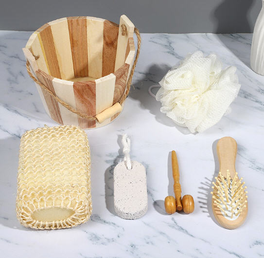 ชุดอุปกรณ์ขัดตัวในห้องน้ำ,ชุดขัดผิว,ชุดเซตใยขัดตัว,ใยบวบขัดตัว