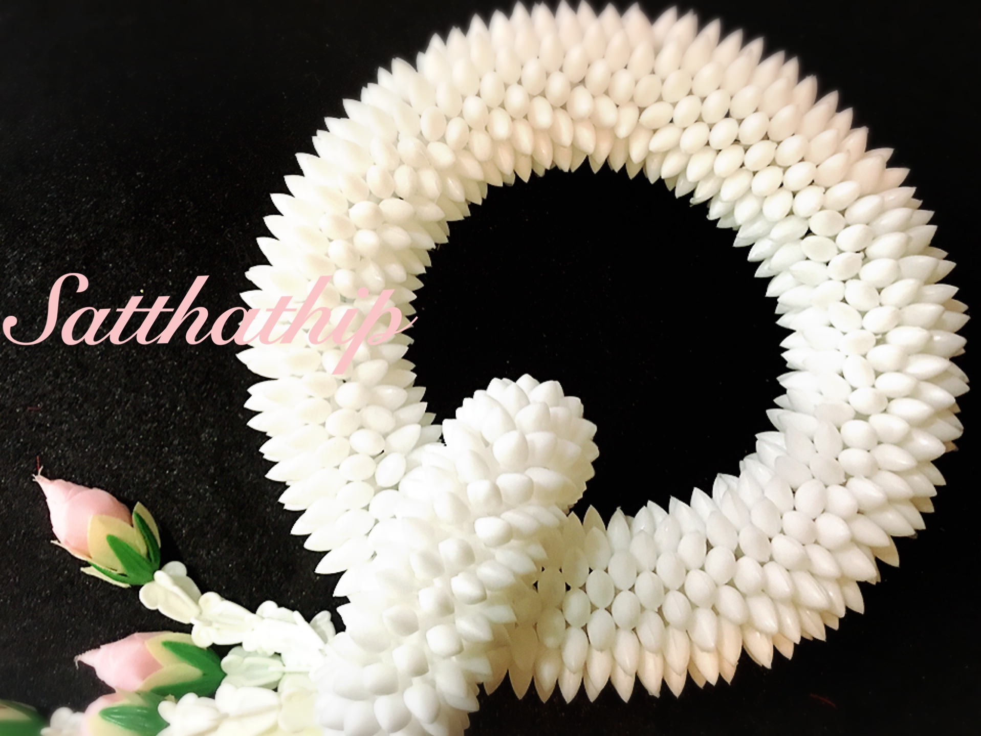 พวงมาลัยดอกพุด - พวงมาลัยดอกพุดประดิษฐ์ - พวงมาลัยประดิษฐ์