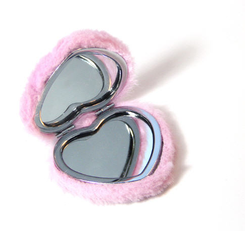 กระจกรูปหัวใจ,กระจก,กระจกพกพา,กระจกขนตุ๊กตา