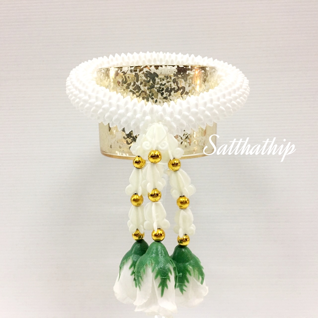 พวงมาลัยดอกพุด - พวงมาลัยดอกพุดประดิษฐ์ - พวงมาลัยประดิษฐ์