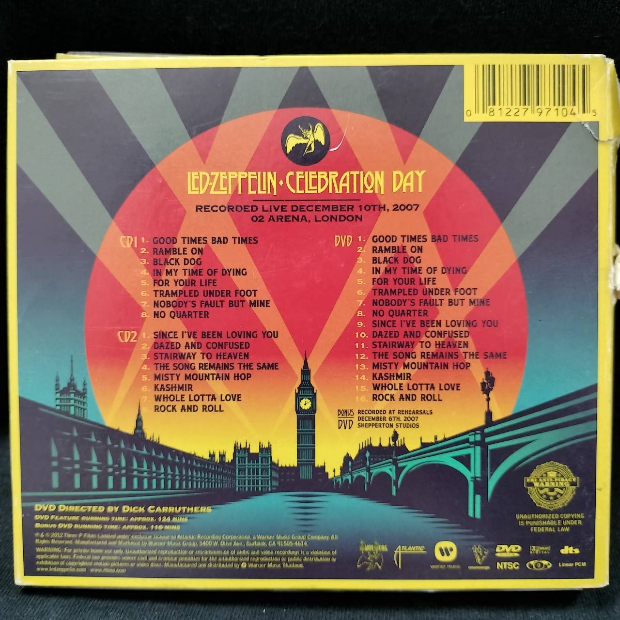 Led Zeppelin – Celebration Day / THAILAND / สันกล่องกระดาษขาด / 2CD+2DVD / แผ่นดี